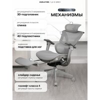 Офисное кресло Evolution LX 3 Grey (серый) - Превью изображения №5 — Интернет-магазин ПроЗаказ