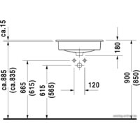 Умывальник Duravit D-Code 54.5x43.5 (0337540000) - Превью изображения №2 — Интернет-магазин ПроЗаказ