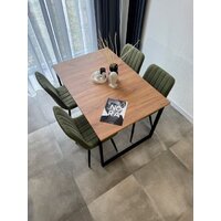Кухонный стол Notta Лиман 120/160x80 619210 (дуб крафт золотой/черный матовый) - Превью изображения №8 — Интернет-магазин ПроЗаказ