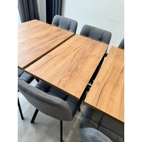 Кухонный стол Notta Лиман 120/160x80 619210 (дуб крафт золотой/черный матовый) - Превью изображения №11 — Интернет-магазин ПроЗаказ