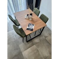Кухонный стол Notta Лиман 120/160x80 619210 (дуб крафт золотой/черный матовый) - Превью изображения №10 — Интернет-магазин ПроЗаказ