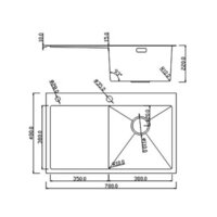 Кухонная мойка Roxen Vespa 560230-70L сатин (с коландером и дозатором) - Превью изображения №15 — Интернет-магазин ПроЗаказ