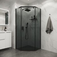 Душевой уголок Niagara Eco NG-1010-14DT 100x100x190 (черный/стекло тонированное) - Превью изображения №3 — Интернет-магазин ПроЗаказ