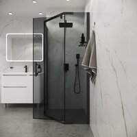Душевой уголок Niagara Eco NG-1010-14DT 100x100x190 (черный/стекло тонированное) - Превью изображения №4 — Интернет-магазин ПроЗаказ
