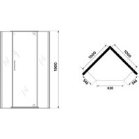 Душевой уголок Niagara Eco NG-1010-14DT 100x100x190 (черный/стекло тонированное) - Превью изображения №5 — Интернет-магазин ПроЗаказ