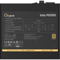 Блок питания Ocypus Iota P650S Iota-P650S-GFFBK025X-EU - Превью изображения №5 — Интернет-магазин ПроЗаказ