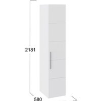 Шкаф-пенал Трия Наоми СМ-208.07.01 (белый глянец) - Превью изображения №2 — Интернет-магазин ПроЗаказ