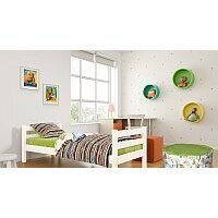 Кровать Мебельград Соня вариант 1 (массив сосны белый) - Превью изображения №3 — Интернет-магазин ПроЗаказ