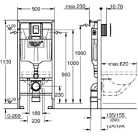 Инсталляция для унитаза Grohe Rapid SL 39501000 - Превью изображения №2 — Интернет-магазин ПроЗаказ