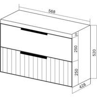  Viant Тумба под умывальник Сицилия Moduo 60 VSIC60MDBEL-T2YP - Превью изображения №8 — Интернет-магазин ПроЗаказ