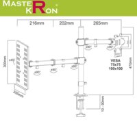 Кронштейн для монитора MasterKron LZT18-C023NBH - Превью изображения №2 — Интернет-магазин ПроЗаказ
