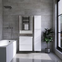  Viant Шкаф с зеркалом Мальта 80 VMAL80BEL-ZSH - Превью изображения №2 — Интернет-магазин ПроЗаказ