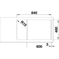 Кухонная мойка Blanco Legra XL 6 S 523328 (белый) - Превью изображения №3 — Интернет-магазин ПроЗаказ