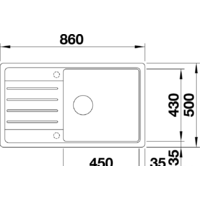 Кухонная мойка Blanco Legra XL 6 S 523328 (белый) - Превью изображения №2 — Интернет-магазин ПроЗаказ
