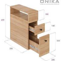  Onika Тумба для ванной Кроун 20 402002 (дуб сонома) - Превью изображения №7 — Интернет-магазин ПроЗаказ
