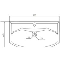 Умывальник Акватон Смайл 80 81x45 [1WH207783] - Превью изображения №2 — Интернет-магазин ПроЗаказ