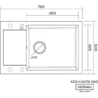 Кухонная мойка Kernau KGS H 6078 1B1D Black Metallic - Превью изображения №2 — Интернет-магазин ПроЗаказ