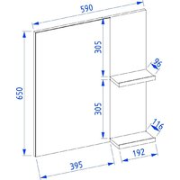  Lauter Зеркало Adri 59 (антрацит) - Превью изображения №3 — Интернет-магазин ПроЗаказ