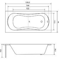 Ванна Lauter Sophia 160 21205160 (с ножками и сифоном 21Y11010 хром) - Превью изображения №34 — Интернет-магазин ПроЗаказ