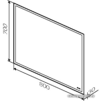  AM.PM Зеркало Gem 80 M91AMOX0801WG - Превью изображения №7 — Интернет-магазин ПроЗаказ