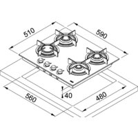 Варочная панель Franke FHCR 604 4G HE BK C - Превью изображения №2 — Интернет-магазин ПроЗаказ