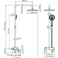 Душевая система  Wasserkraft A18501 - Превью изображения №8 — Интернет-магазин ПроЗаказ
