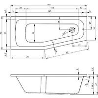 Ванна Riho Dola 160 R BB33005 - Превью изображения №2 — Интернет-магазин ПроЗаказ