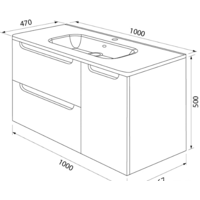  IDDIS Тумба с умывальником Edifice 100 EDI10W1i95K (белый) - Превью изображения №8 — Интернет-магазин ПроЗаказ