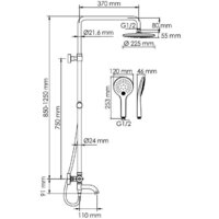 Душевая система  Wasserkraft A288.077.078.BM Thermo - Превью изображения №3 — Интернет-магазин ПроЗаказ