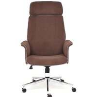 Офисное кресло TetChair Charm (флок, коричневый) - Превью изображения №2 — Интернет-магазин ПроЗаказ