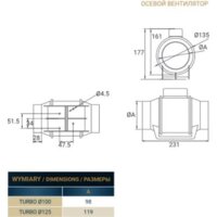 Осевой вентилятор Dospel Turbo 100 - Превью изображения №5 — Интернет-магазин ПроЗаказ