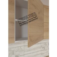 Готовая кухня Интермебель Микс Топ-35 2.0м без столешницы (графит серый/дуб крафт золотой) - Превью изображения №5 — Интернет-магазин ПроЗаказ