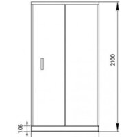 Душевая дверь Aquanet Alfa NAA6121 160 (прозрачное стекло) - Превью изображения №2 — Интернет-магазин ПроЗаказ