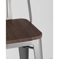 Стул Stool Group Tolix со спинкой YD-H765E-W YG-15 (серебристый матовый/темное дерево) - Превью изображения №9 — Интернет-магазин ПроЗаказ