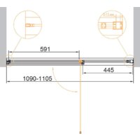Душевая дверь Cezares URBAN-B-12-110-C-CR - Превью изображения №2 — Интернет-магазин ПроЗаказ
