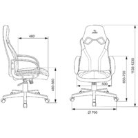 Игровое (геймерское) кресло Zombie RUNNER (черный/синий) - Превью изображения №5 — Интернет-магазин ПроЗаказ
