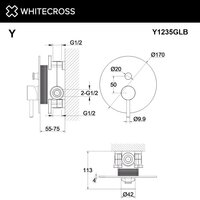 Смеситель Whitecross Y Y1235GLB (брашированное золото) - Превью изображения №3 — Интернет-магазин ПроЗаказ