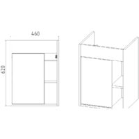  Viant Тумба под умывальник Бостон Como 50 VBOS50CO-T1STP - Превью изображения №4 — Интернет-магазин ПроЗаказ