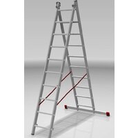 Лестница-стремянка Новая высота NV 522 двухсекционная индустриальная 2x10 ступеней - Превью изображения №3 — Интернет-магазин ПроЗаказ