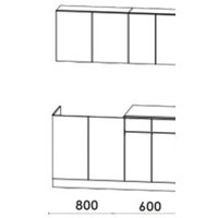 Готовая кухня Артём-Мебель Лана СН-113 без стекла 1.4 (бетон спаркс лайт/бетон спаркс) - Превью изображения №5 — Интернет-магазин ПроЗаказ
