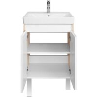  Акватон Тумба с умывальником Сканди Doors 55 1A2788K0SDB20 (белый/дуб верона) - Превью изображения №2 — Интернет-магазин ПроЗаказ