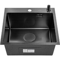 Кухонная мойка Roxen Snake 560220-45-BS PVD графит/текстурная поверхность (с ролл-матом и дозатором) - Превью изображения №8 — Интернет-магазин ПроЗаказ