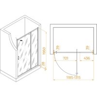 Душевая дверь RGW PA-008 350800813-21 (хром/матовое стекло) - Превью изображения №5 — Интернет-магазин ПроЗаказ
