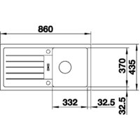 Кухонная мойка Blanco Favum 45 S 524229 (белый) - Превью изображения №3 — Интернет-магазин ПроЗаказ
