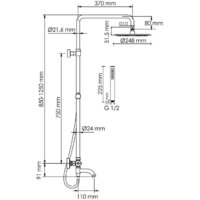 Душевая система  Wasserkraft A288.258.217.BM Thermo - Превью изображения №3 — Интернет-магазин ПроЗаказ