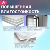  Doratiz Шкаф с зеркалом Крит 60 L 2711.168 (серый) - Превью изображения №13 — Интернет-магазин ПроЗаказ