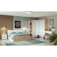 Шкаф-пенал Памир Гретта 2СП (крафт золотой/белый) - Превью изображения №3 — Интернет-магазин ПроЗаказ