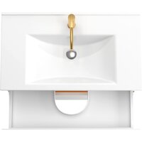  ЗОВ Тумба под умывальник Лира 100 L100MW0MWGVG-KP13W (белый/белый глянец) - Превью изображения №2 — Интернет-магазин ПроЗаказ