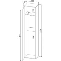 Шкаф-пенал Интерлиния Skill-23/1 (антрацит) - Превью изображения №4 — Интернет-магазин ПроЗаказ