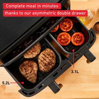 Аэрогриль (аэрофритюрница) Tefal Dual Easy Fry Essential XXL Air Fryer EY901N (черный) - Превью изображения №6 — Интернет-магазин ПроЗаказ